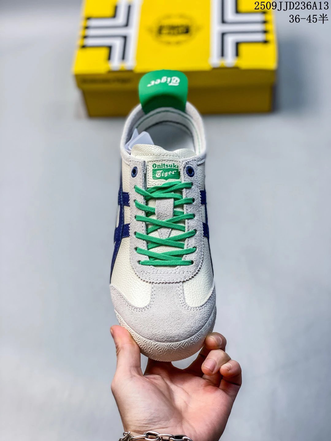 Onitsuka Tiger MEXICO 66 Slip-On Sneakers Cream Blue - Gallery Image 2 - Detailed View