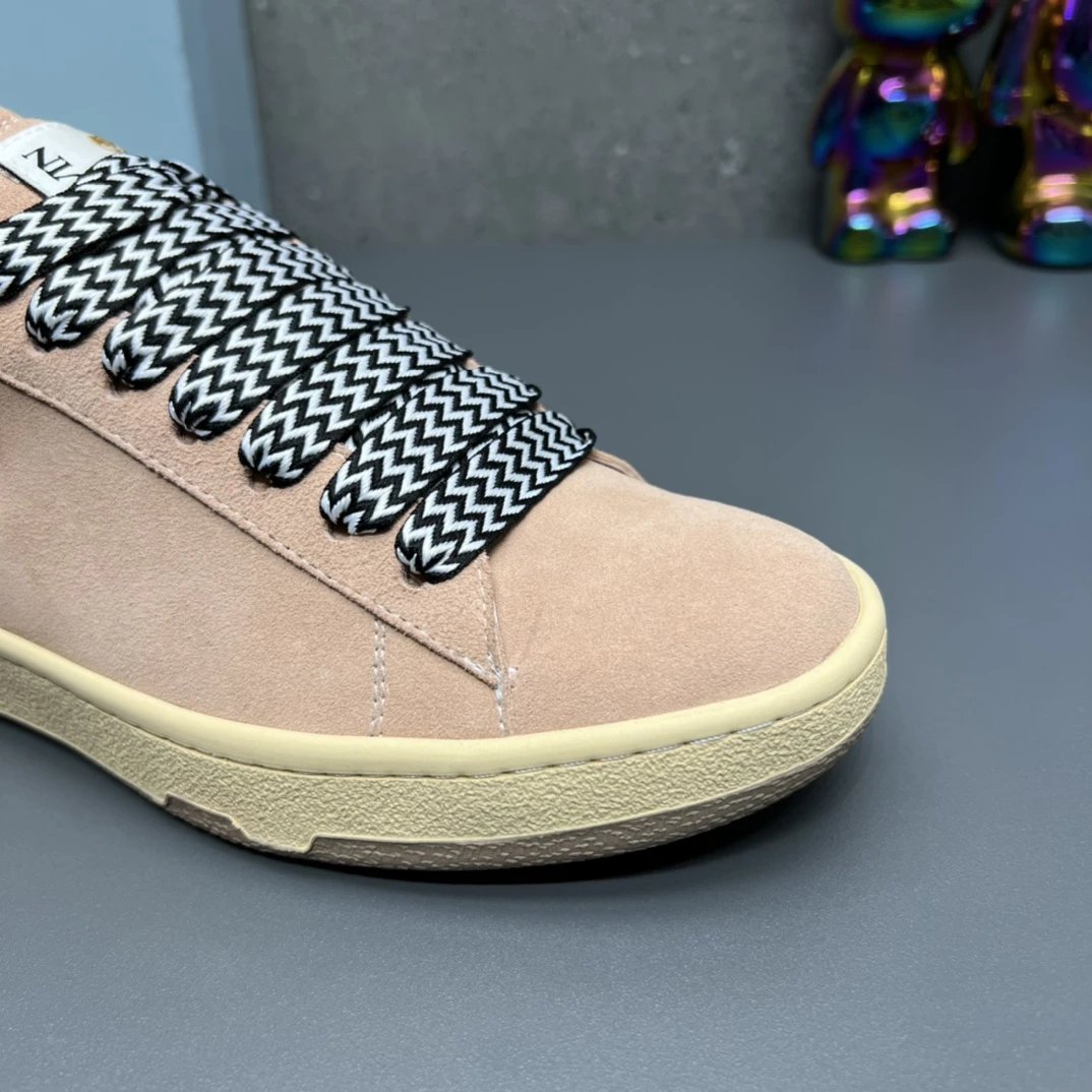 Lanvin Suede Sneakers Pink - Gallery Image 4 - Detailed View