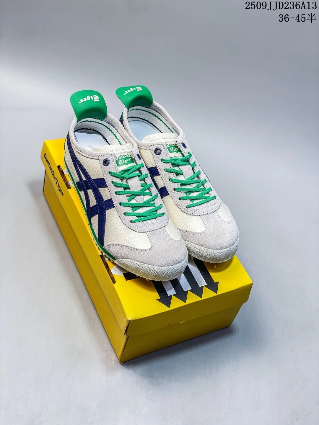 Onitsuka Tiger MEXICO 66 Slip-On Sneakers Cream Blue - Gallery Image 6 - Detailed View