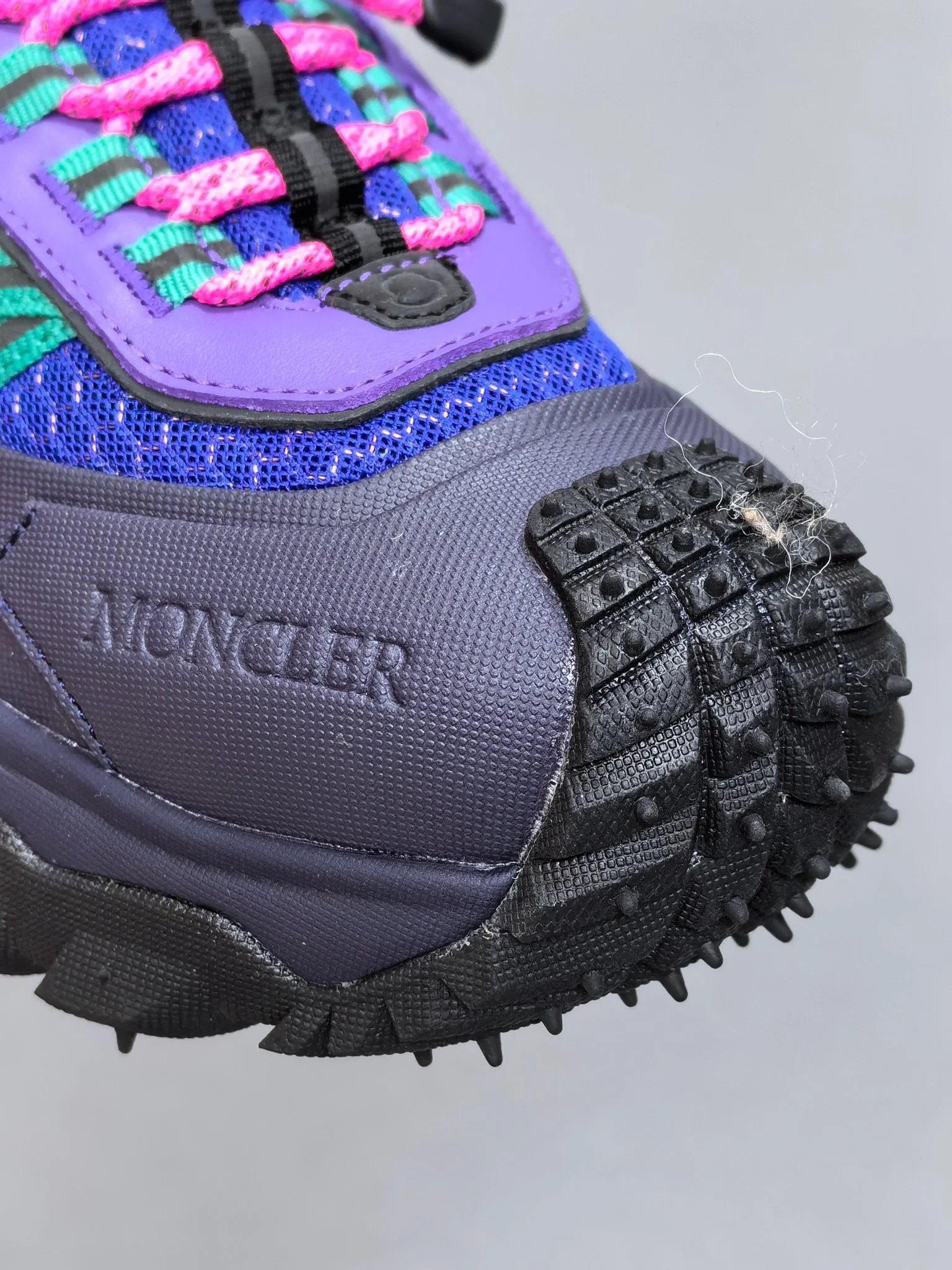 Moncler Trailgrip GTX Rubber Sneakers Blue Purple - Gallery Image 4 - Detailed View