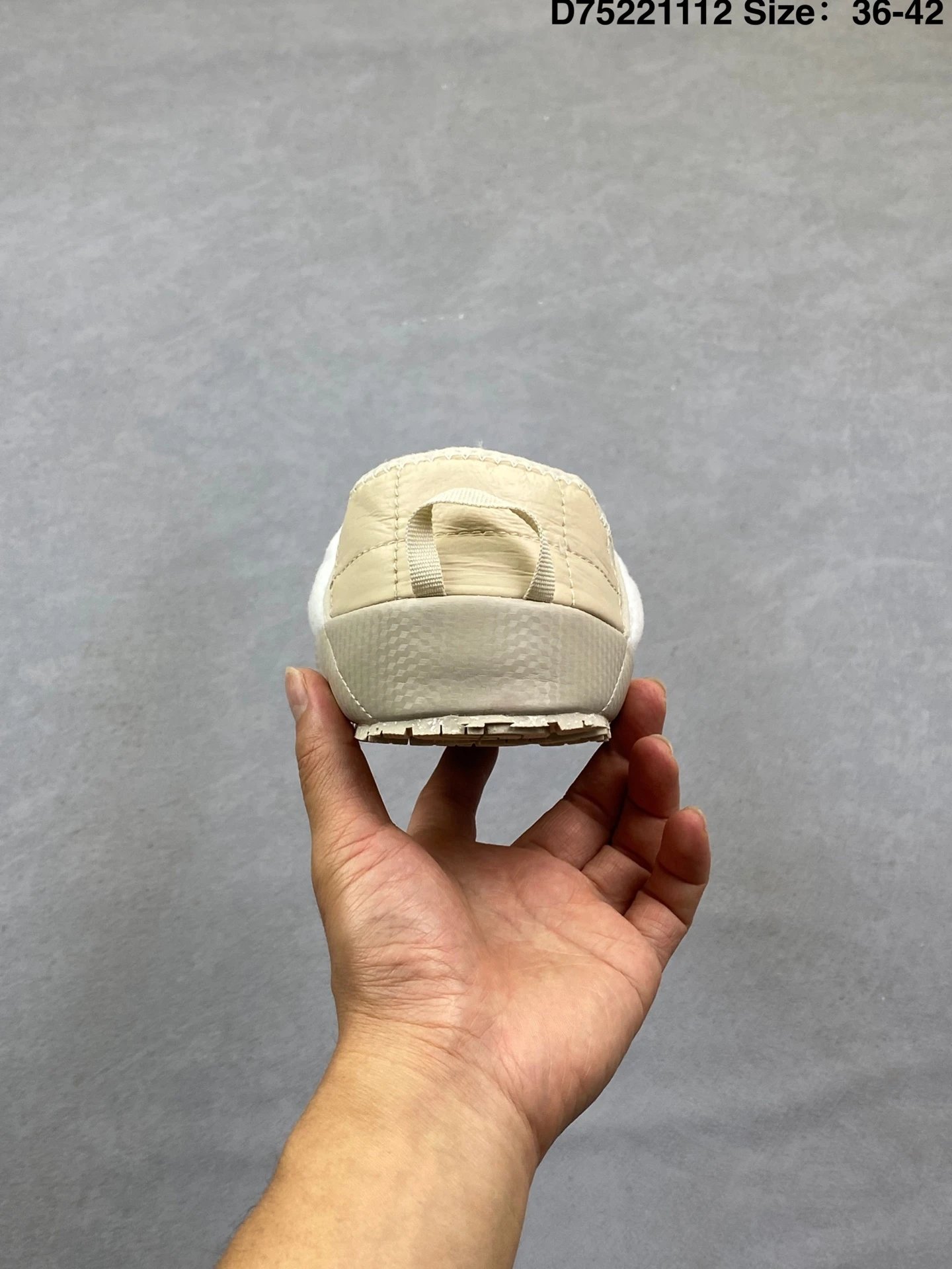 Winter Slip-On Quilted Slippers Ivory - Gallery Image 6 - Detailed View