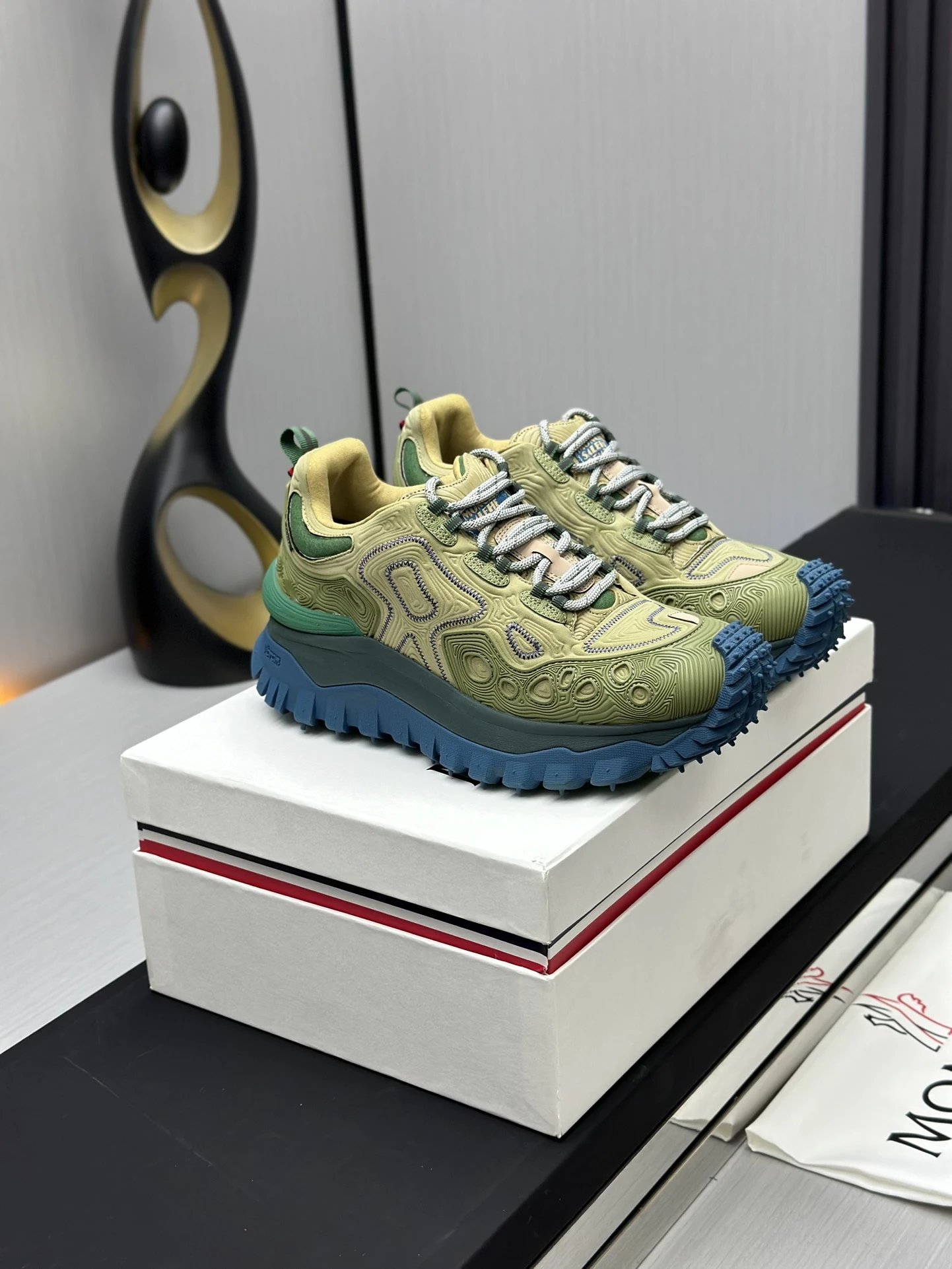 Moncler Trailgrip GTX Hiking Shoes Green - Gallery Image 3 - Detailed View