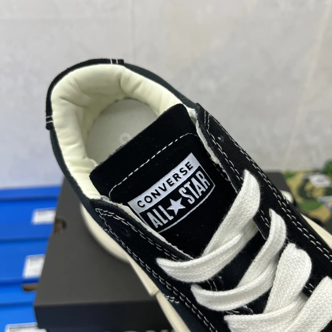 Chunky Canvas Skate Sneakers Ivory Black - Gallery Image 8 - Detailed View