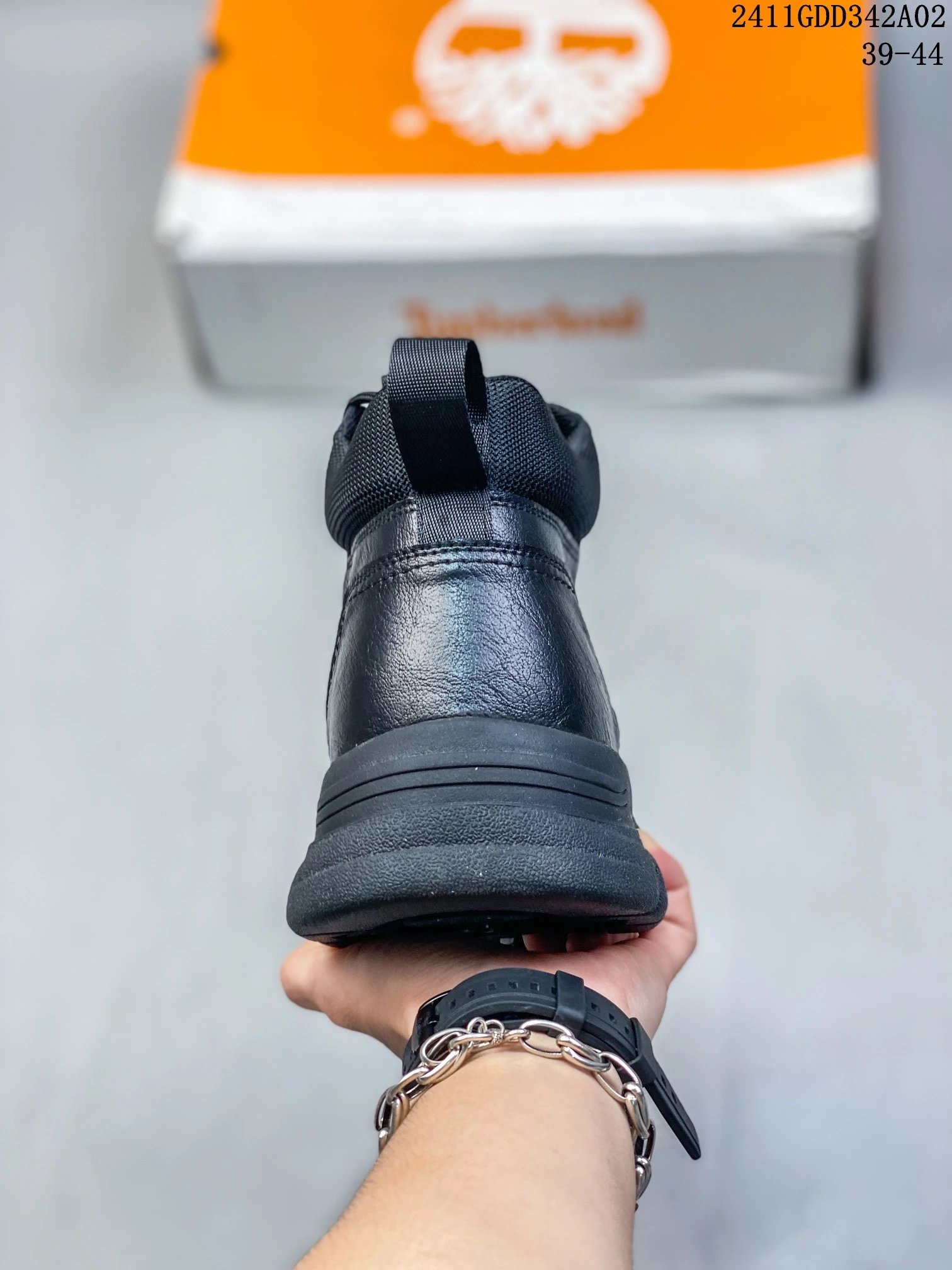 Leather Boots Waterproof Midnight - Gallery Image 4 - Detailed View