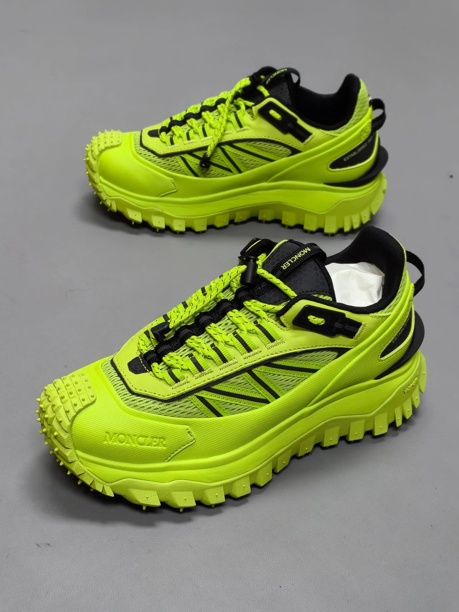 Moncler Trailgrip GTX Rubber Sneakers Yellow - Gallery Image 8 - Detailed View