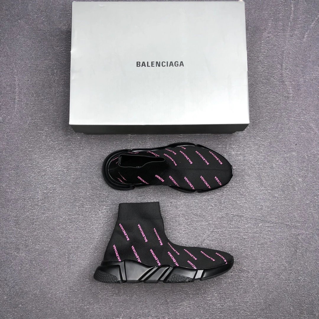 Unisex Knit Sock Sneakers with TPU Sole in Jet Black - Gallery Image 3 - Detailed View