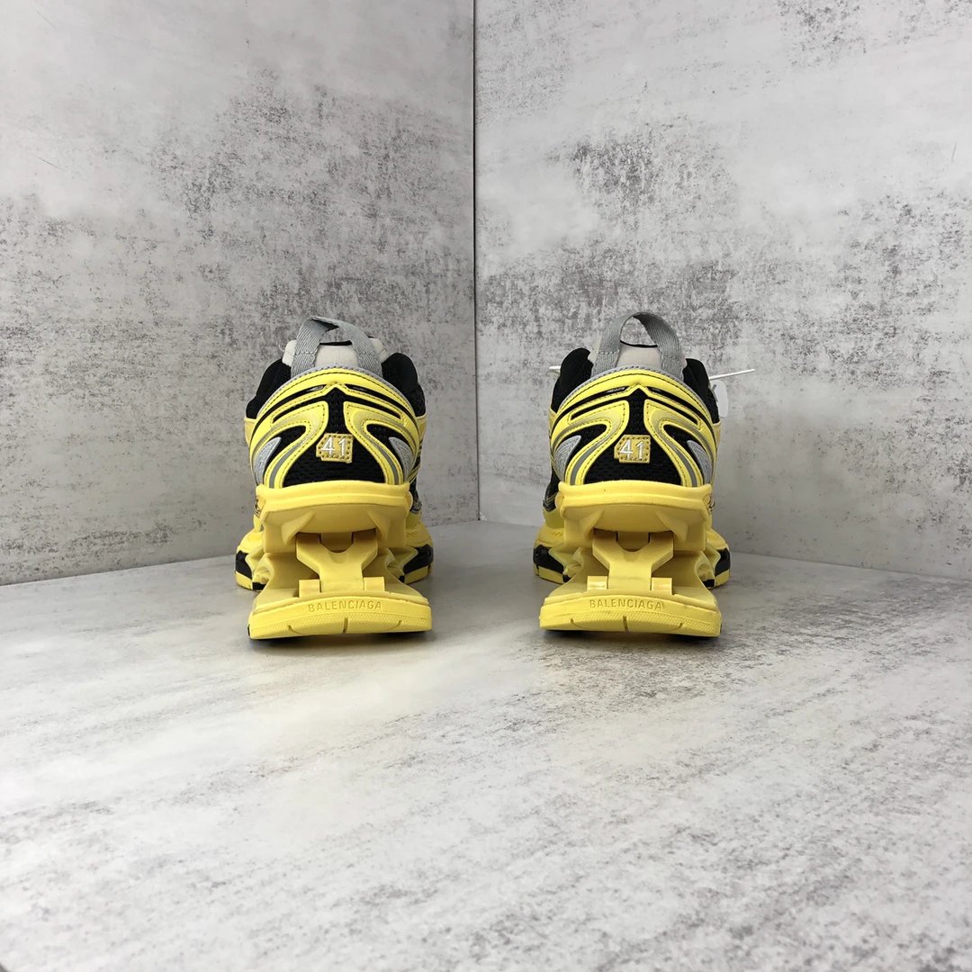 Retro X-Pander Mesh Running Sneakers Goldenrod Yellow - Gallery Image 5 - Detailed View