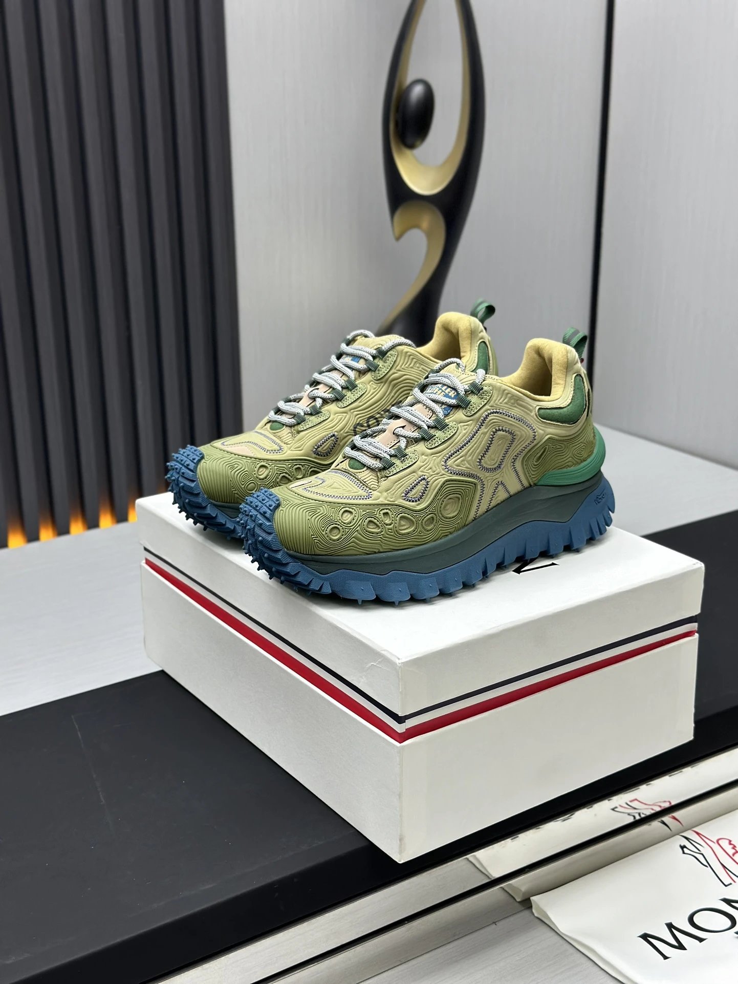 Moncler Trailgrip GTX Hiking Shoes Green - Gallery Image 2 - Detailed View