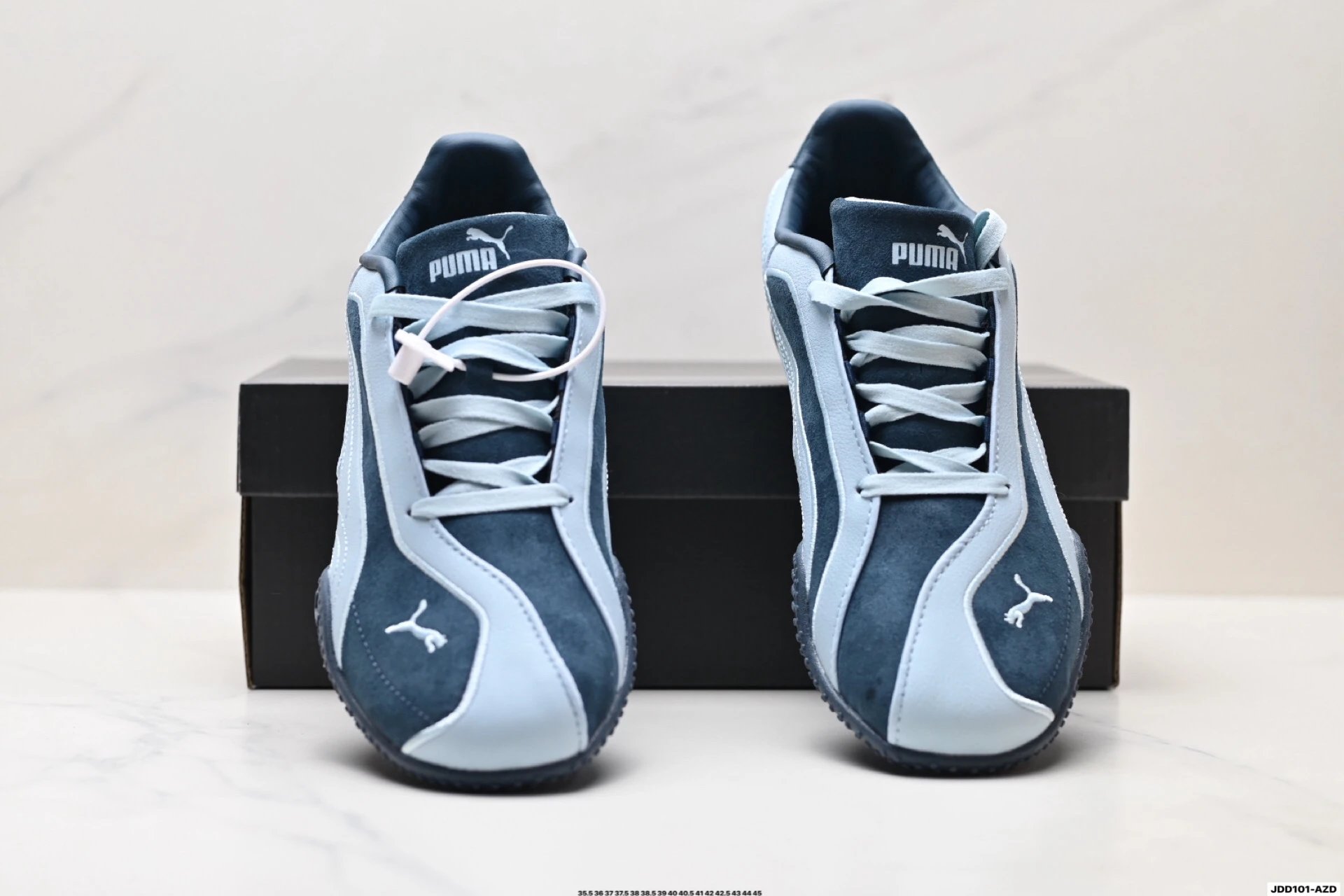 PUMA Bella V2 Leather Sneakers Blue - Gallery Image 7 - Detailed View