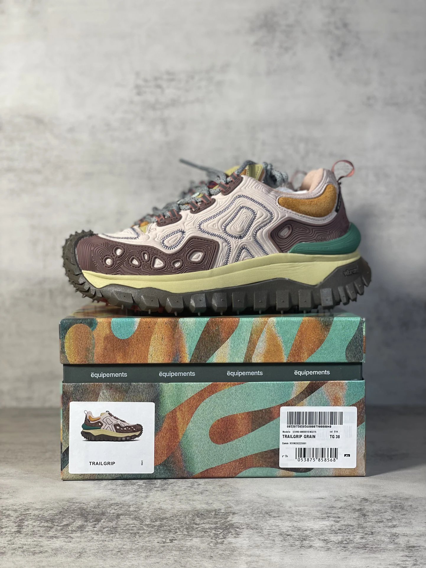 Moncler Trailgrip GTX Hiking Shoes Brown Pink - Gallery Image 9 - Detailed View