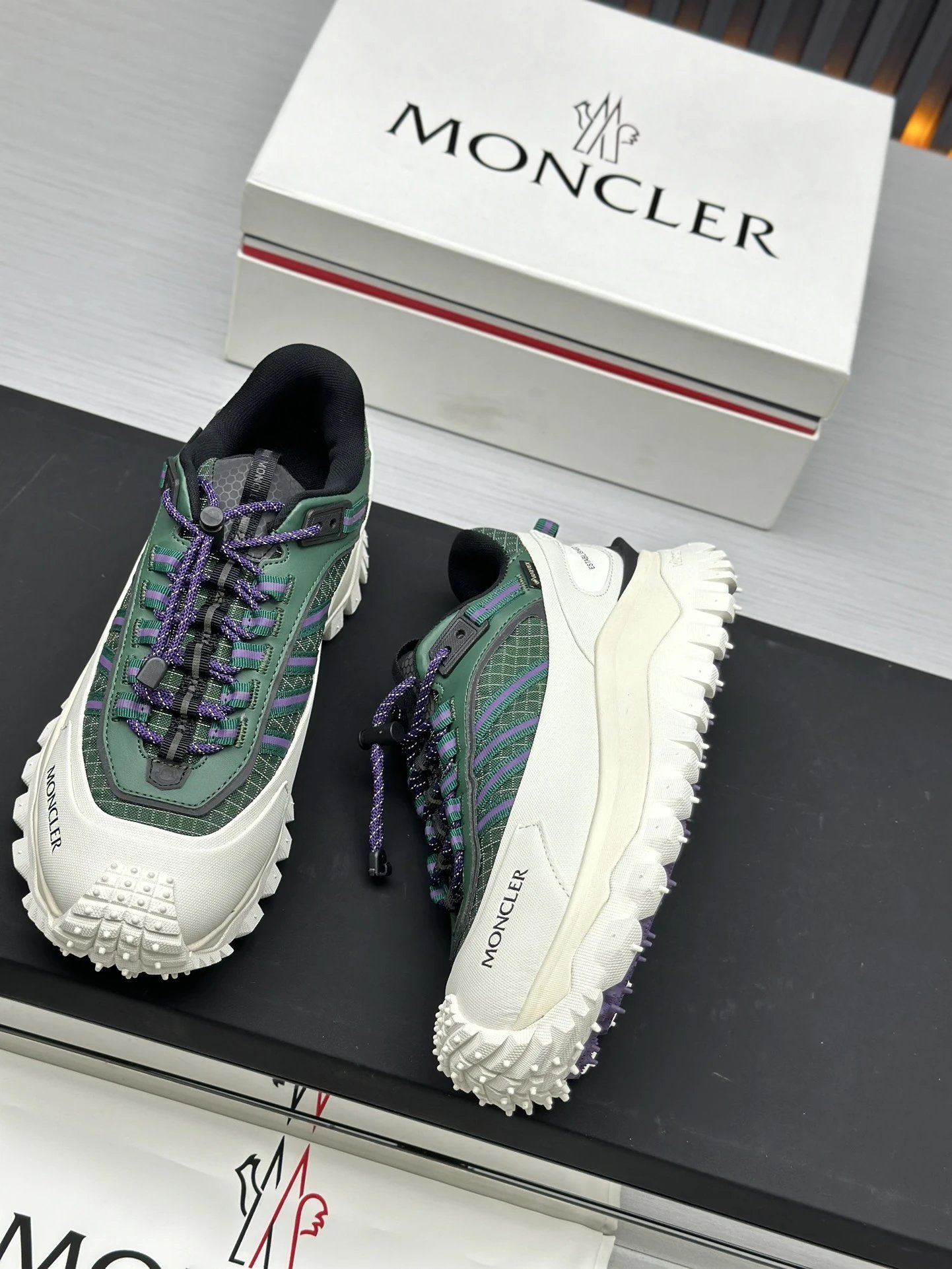 Moncler Trailgrip GTX Sneakers Green - Gallery Image 9 - Detailed View