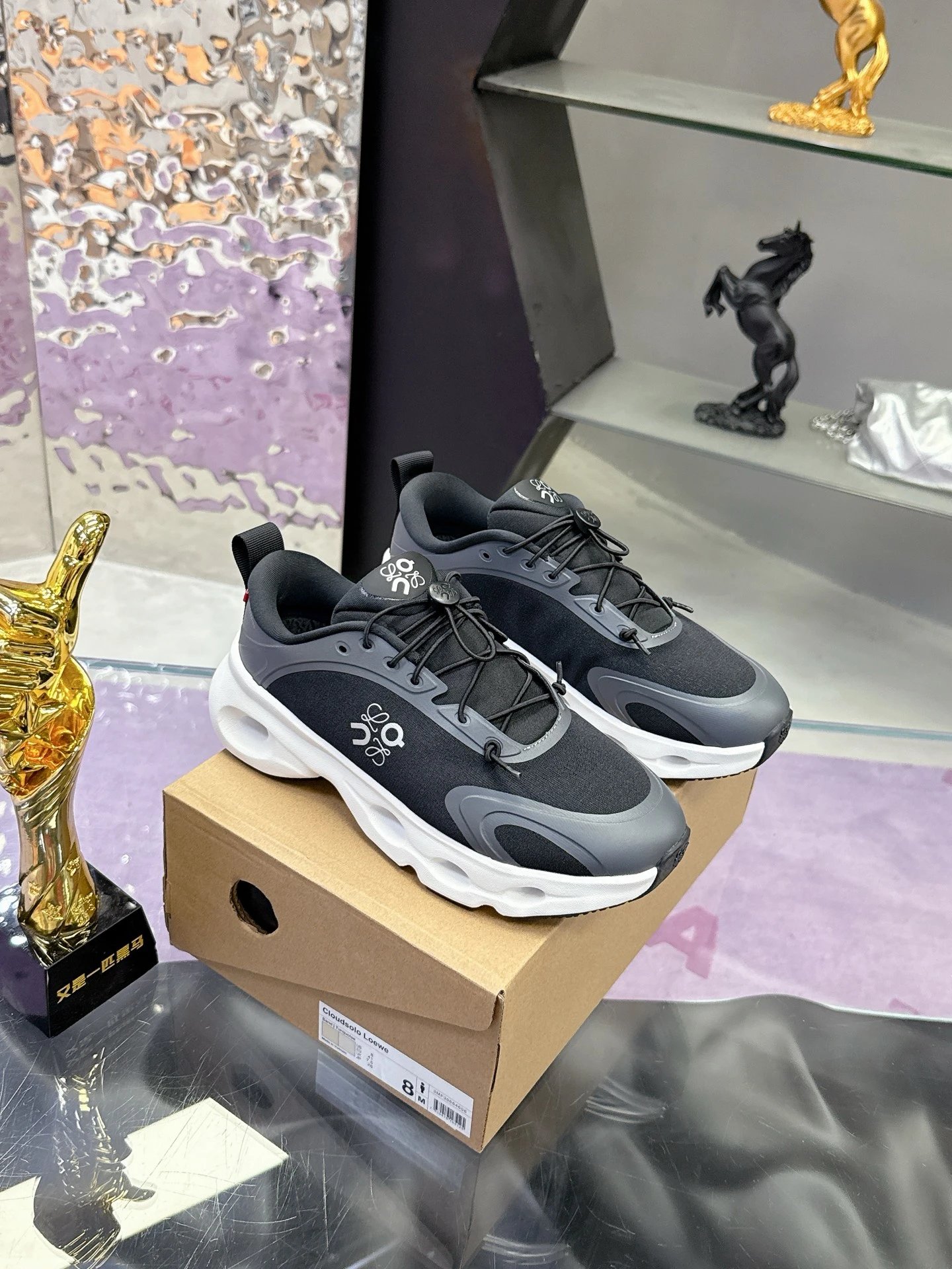 Loewe x On 3.0 Cloudventure Sneakers Black White - High Quality Product Image - Cnfans