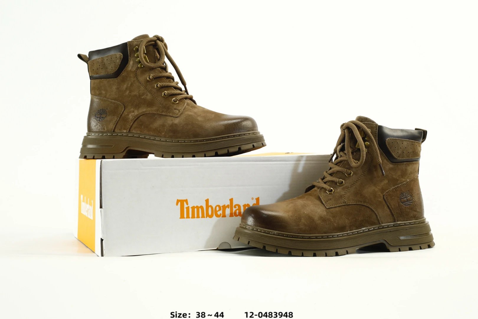 Premium Leather Outdoor Boots Rustic Brown - Gallery Image 2 - Detailed View