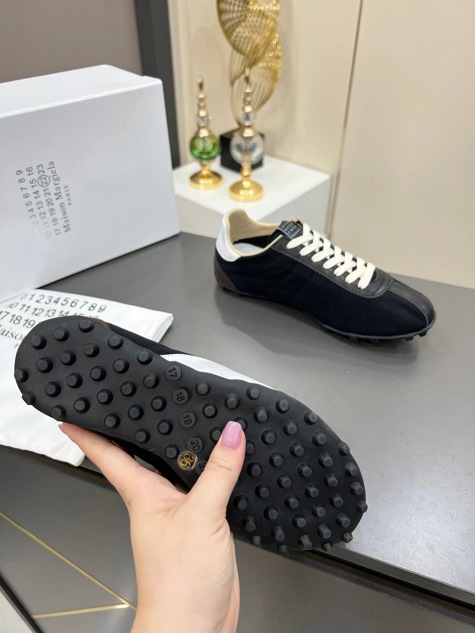 Maison Margiela MM6 Sinters Trainers Black - Gallery Image 8 - Detailed View