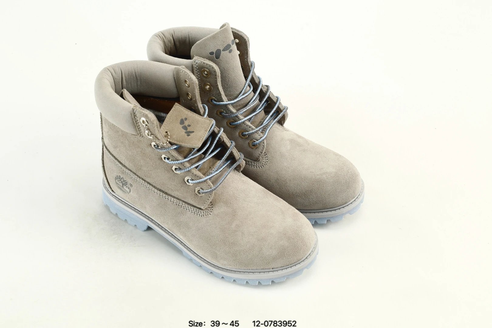 Suede Outdoor Boots Misty Gray - Gallery Image 3 - Detailed View
