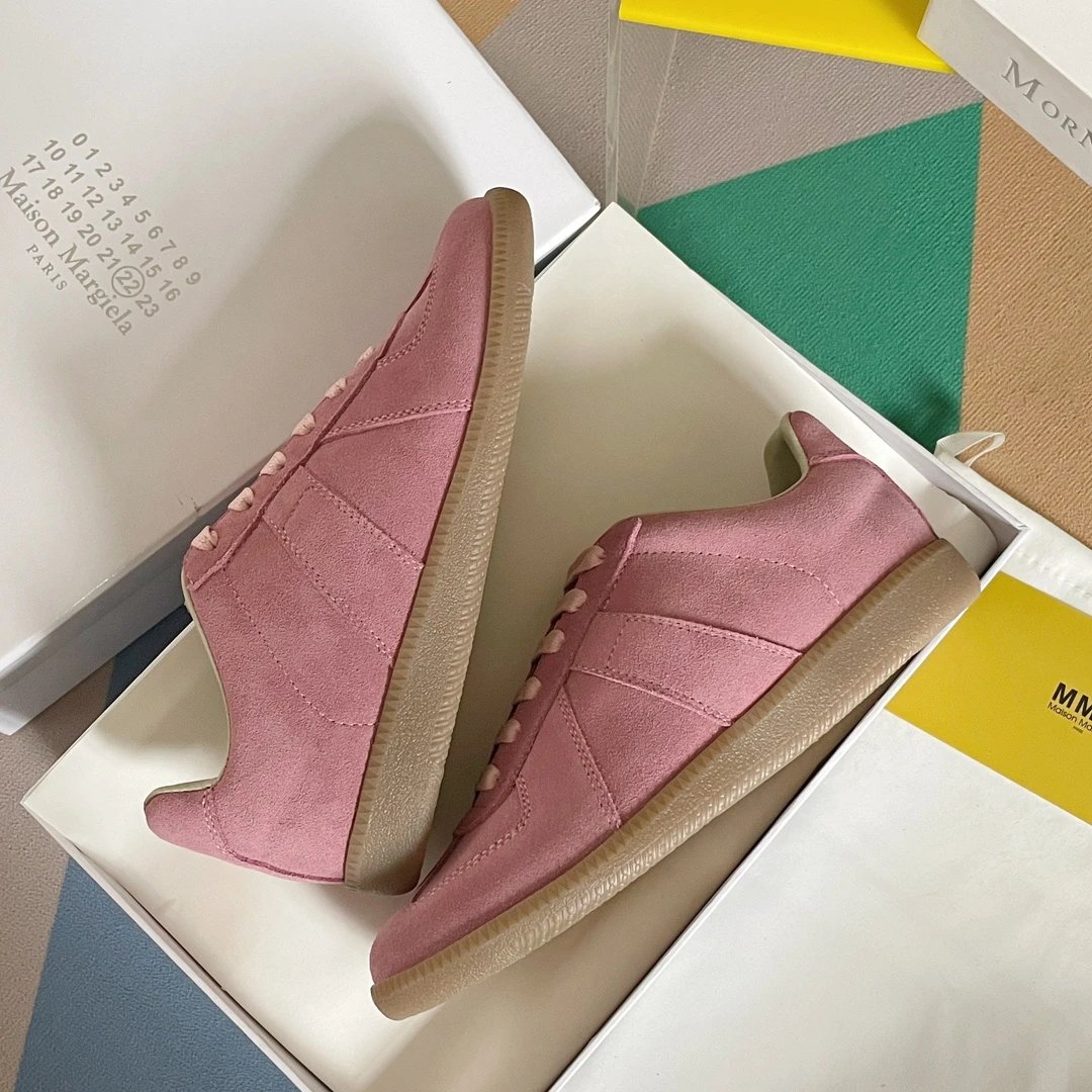 Maison Margiela MM6 German Trainers Pink - Gallery Image 6 - Detailed View