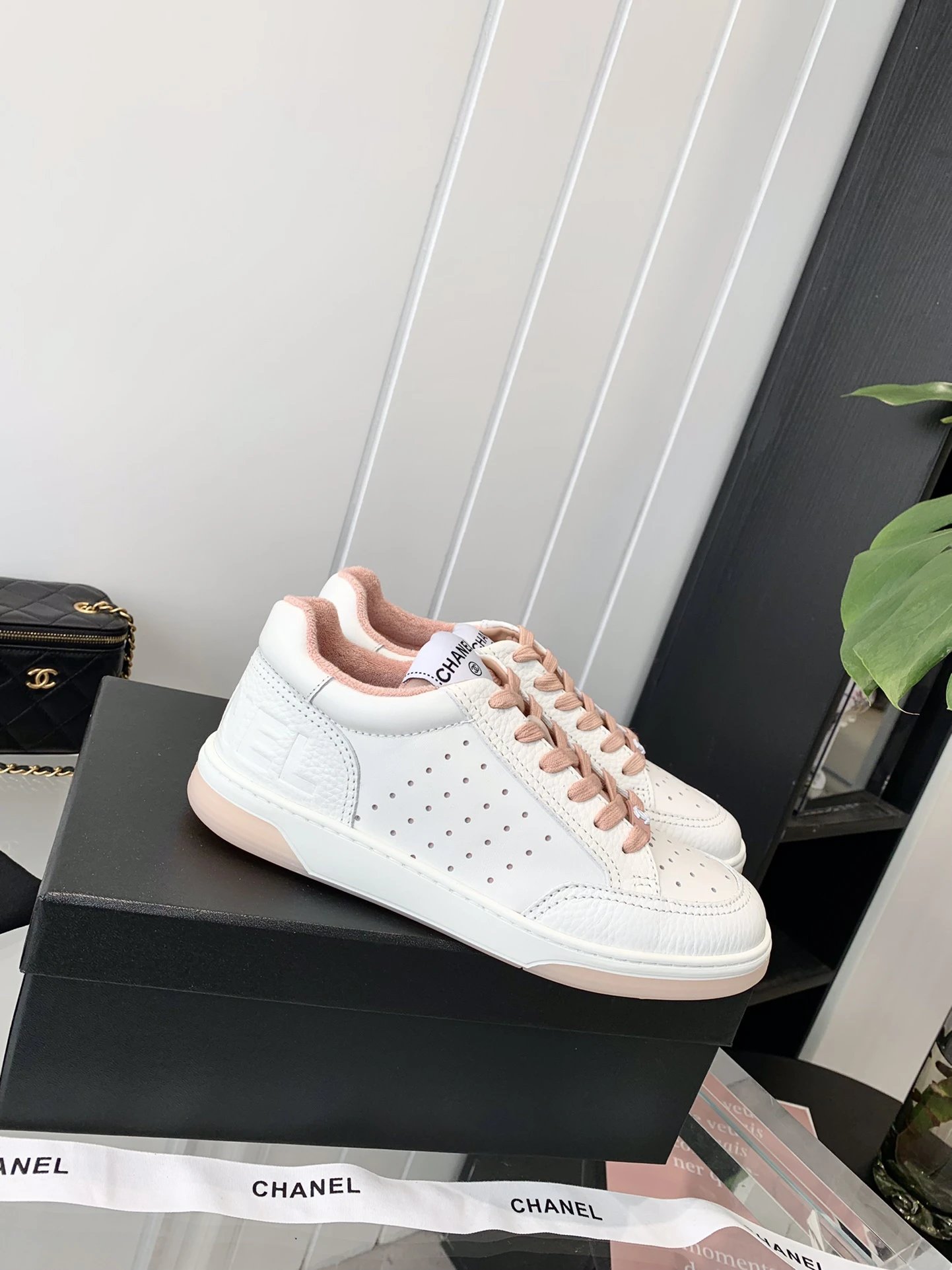 Chanel White Logo Sneakers Pink - High Quality Product Image - Cnfans