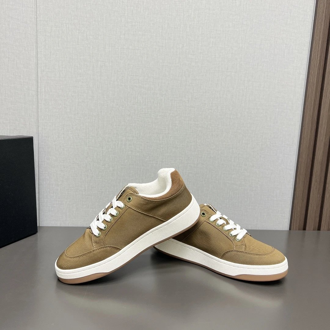 YSL Canvas Sneakers Brown - Gallery Image 2 - Detailed View