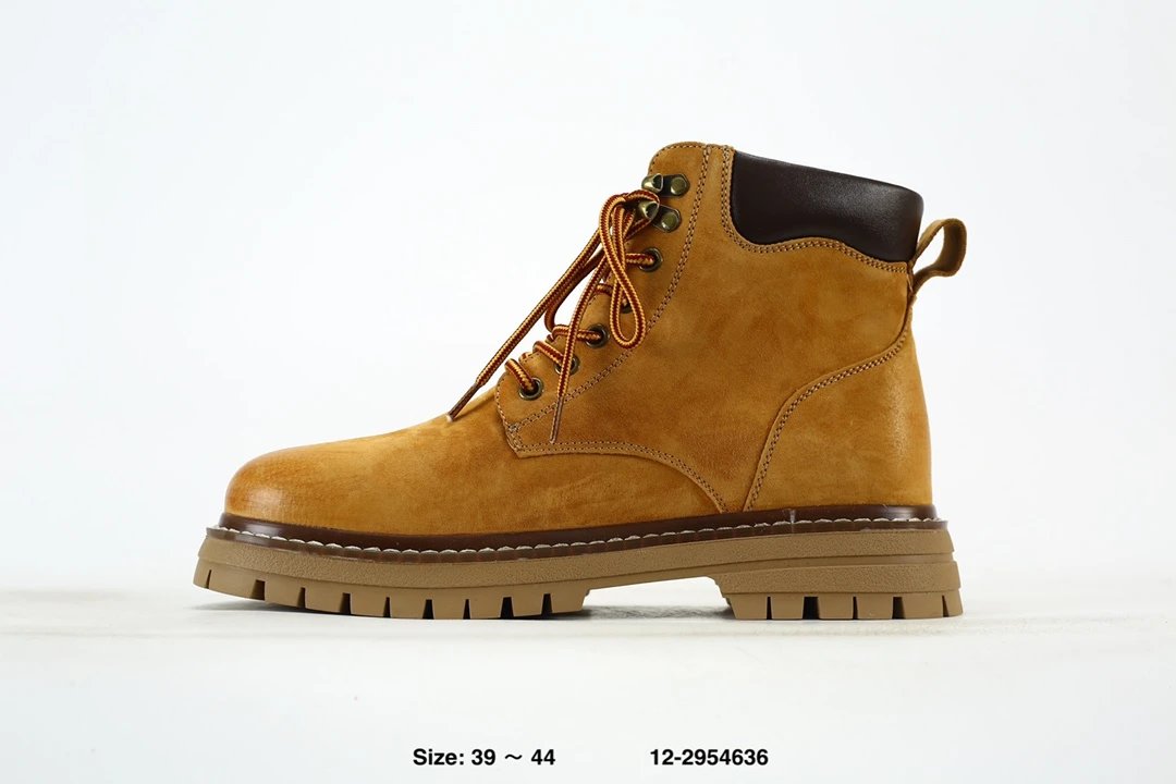 Men's Leather Ankle Boots Amber - Gallery Image 3 - Detailed View