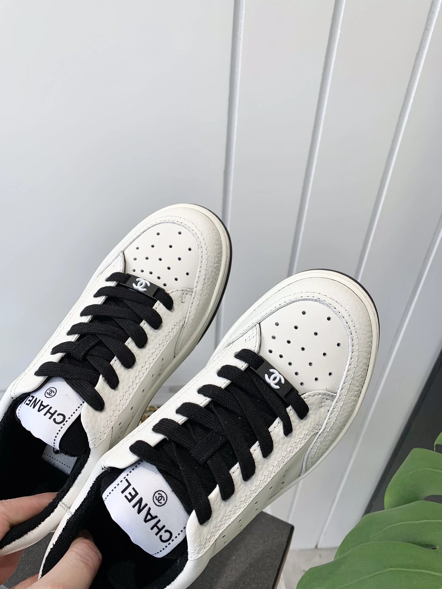 Chanel White Sneakers Embossed Logo - Gallery Image 5 - Detailed View
