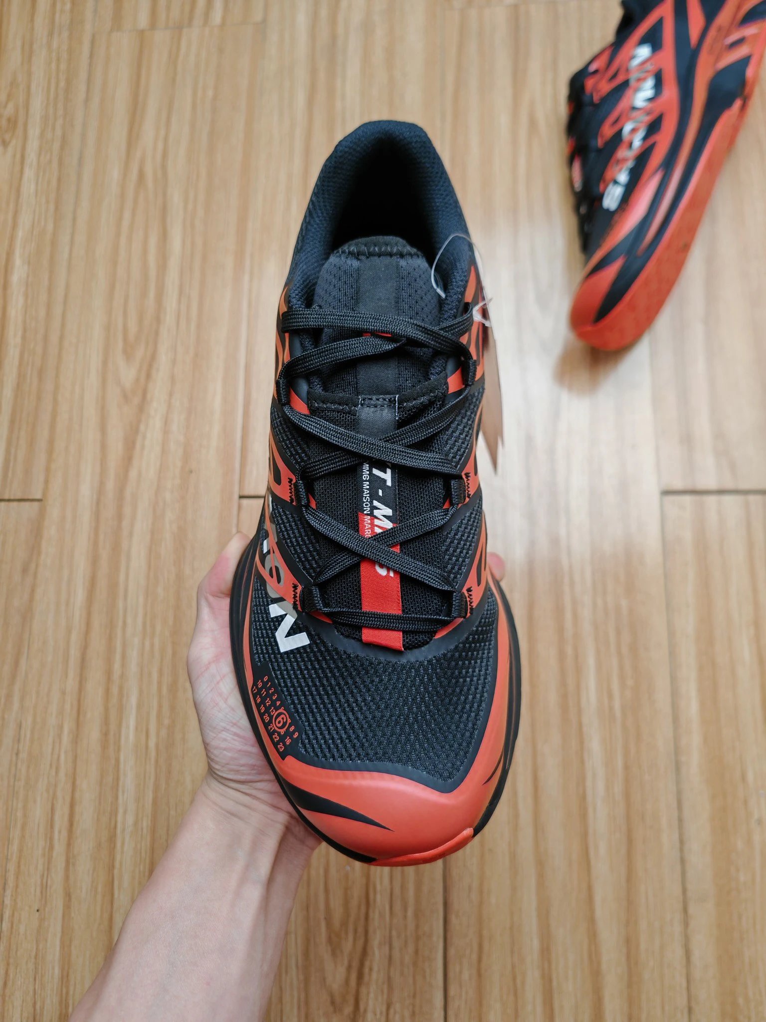 MM6 x Salomon Sctur 2 Sneakers Black Red - Gallery Image 2 - Detailed View