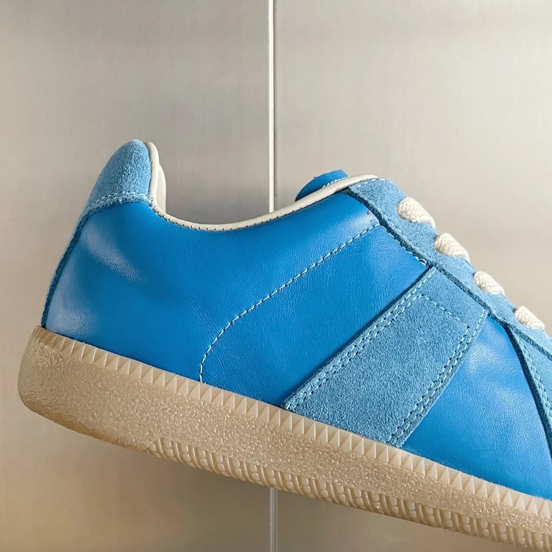Maison Margiela MM6 Blue German Trainers - Gallery Image 8 - Detailed View