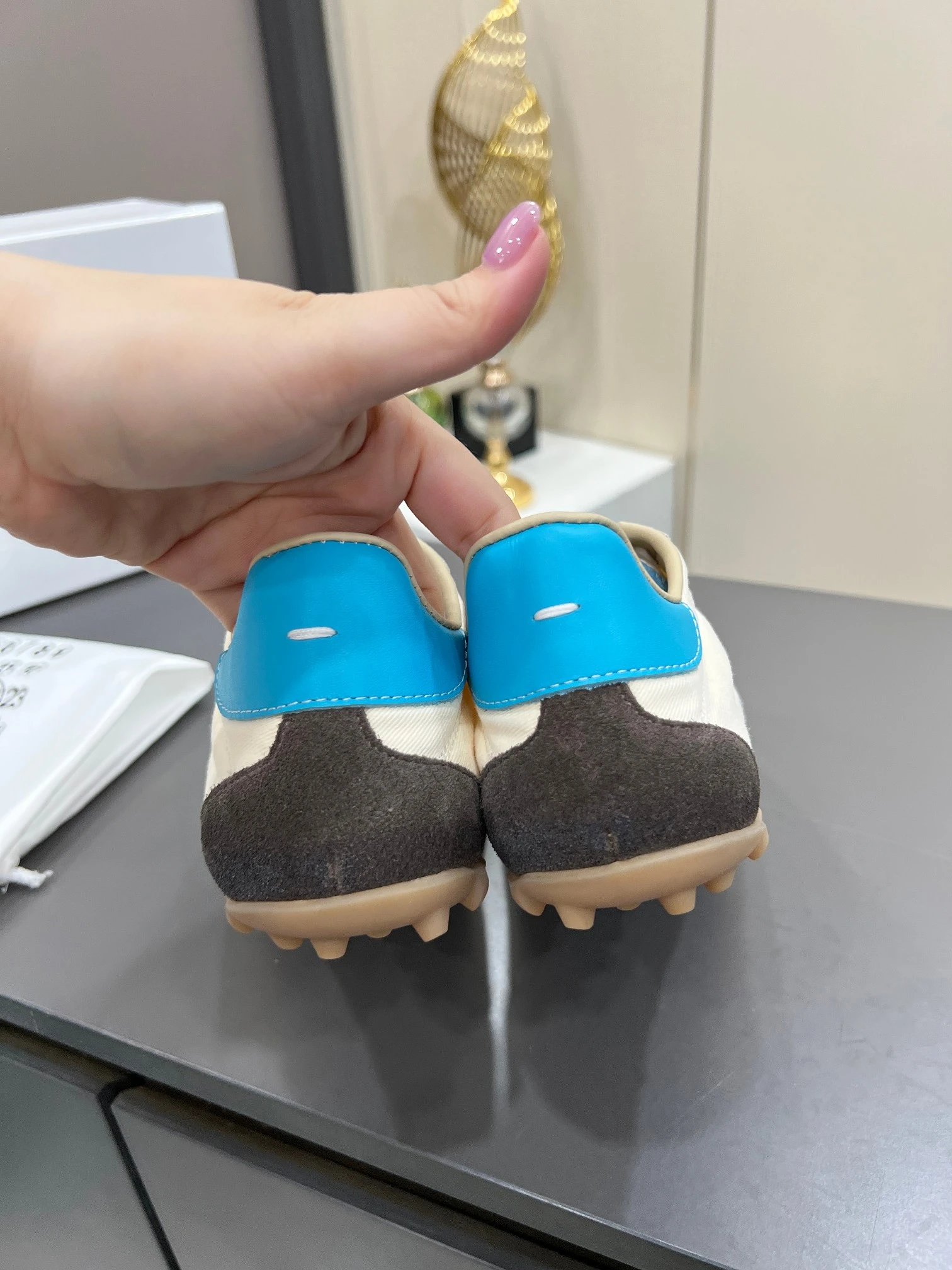 Maison Margiela MM6 Sinters Trainers Beige - Gallery Image 7 - Detailed View