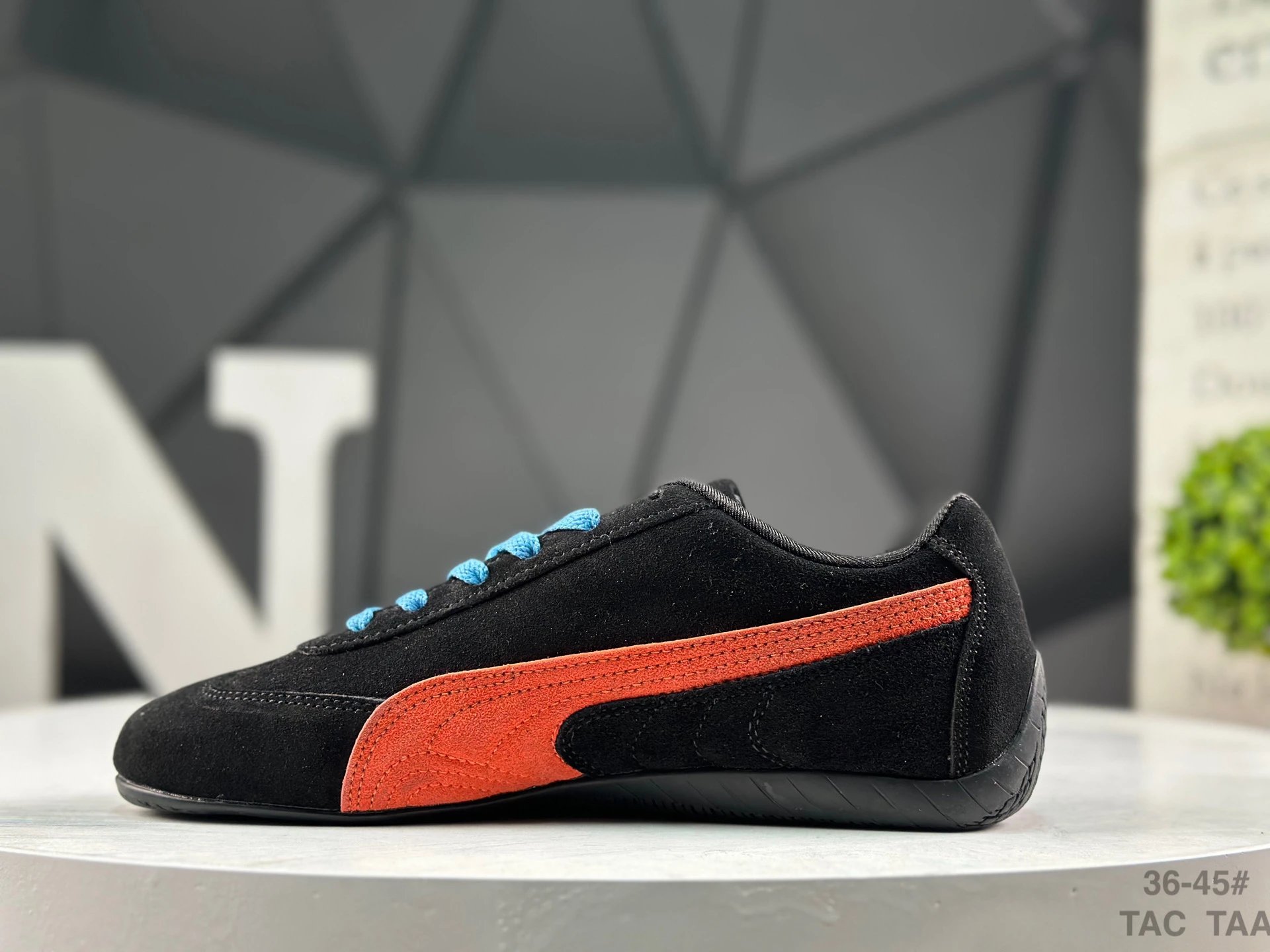 Puma Speed OG Sneakers Black Orange - Gallery Image 3 - Detailed View