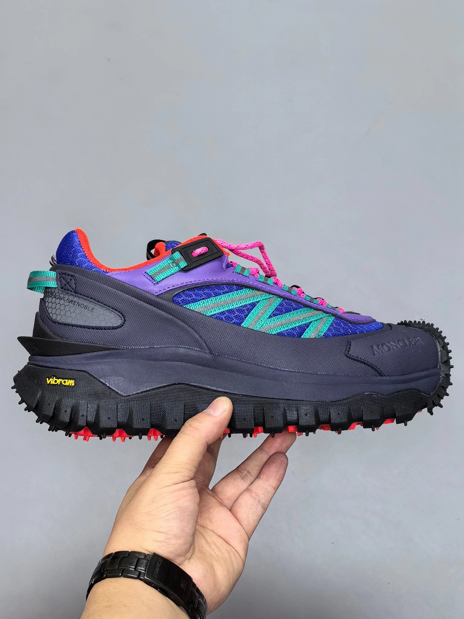 Moncler Trailgrip GTX Rubber Sneakers Blue Purple - High Quality Product Image - Cnfans