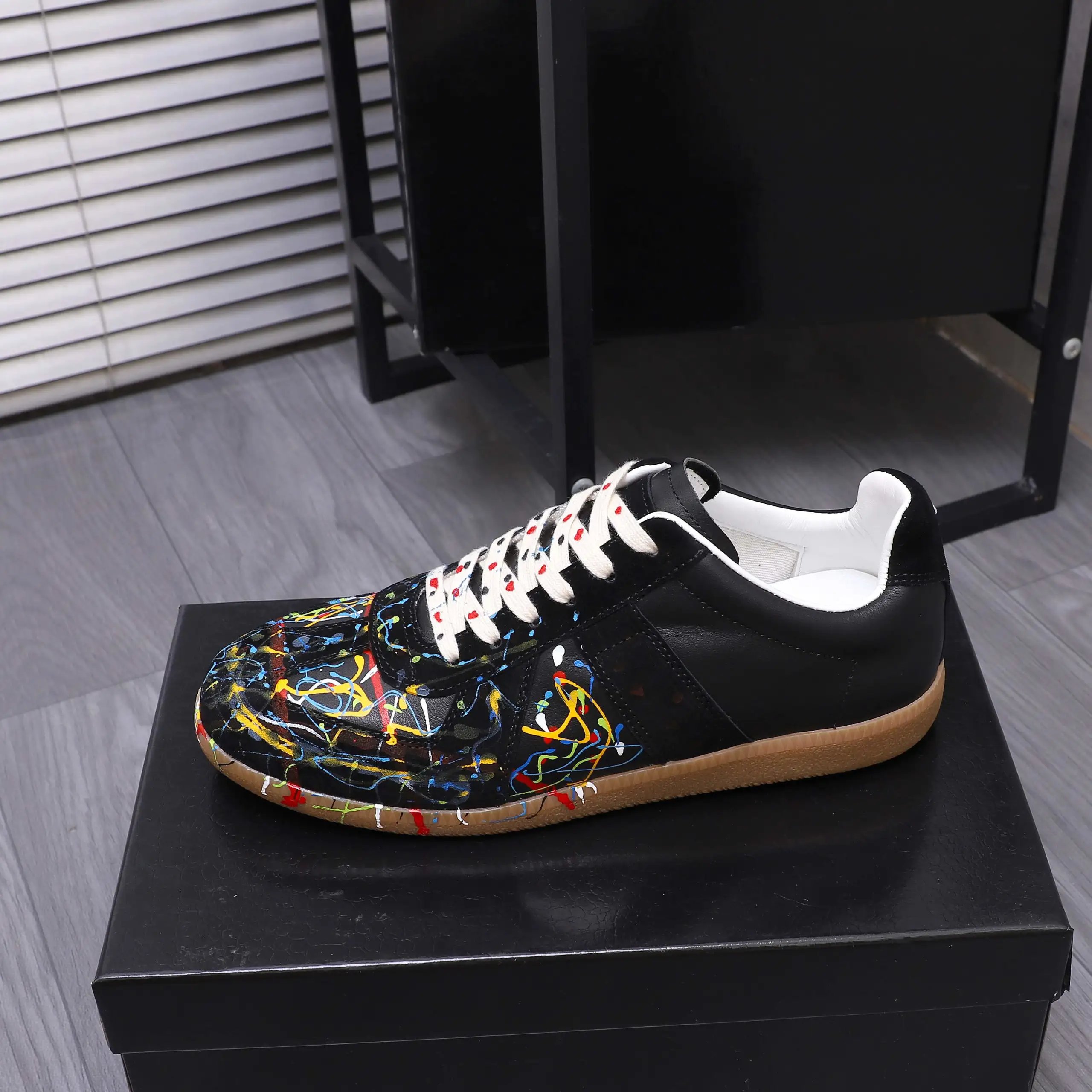 Maison Margiela Colorful Splash Sneakers Black - High Quality Product Image - Cnfans