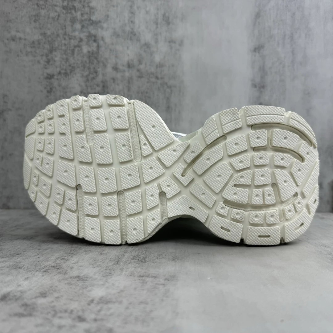 Retro High Top Mesh Dad Sneakers with Silver White - Gallery Image 8 - Detailed View