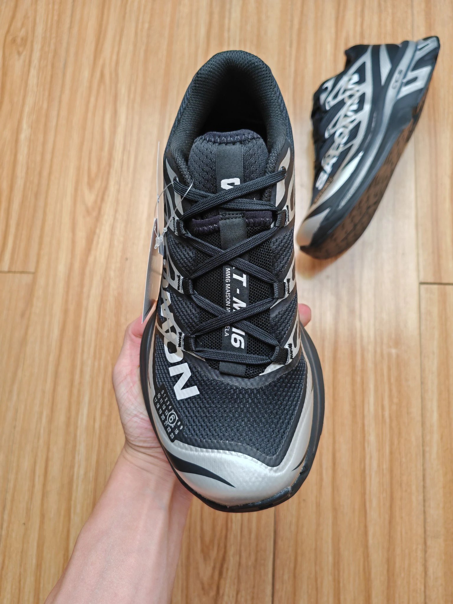 MM6 x Salomon Sctur 2 Sneakers Black Silver - Gallery Image 2 - Detailed View