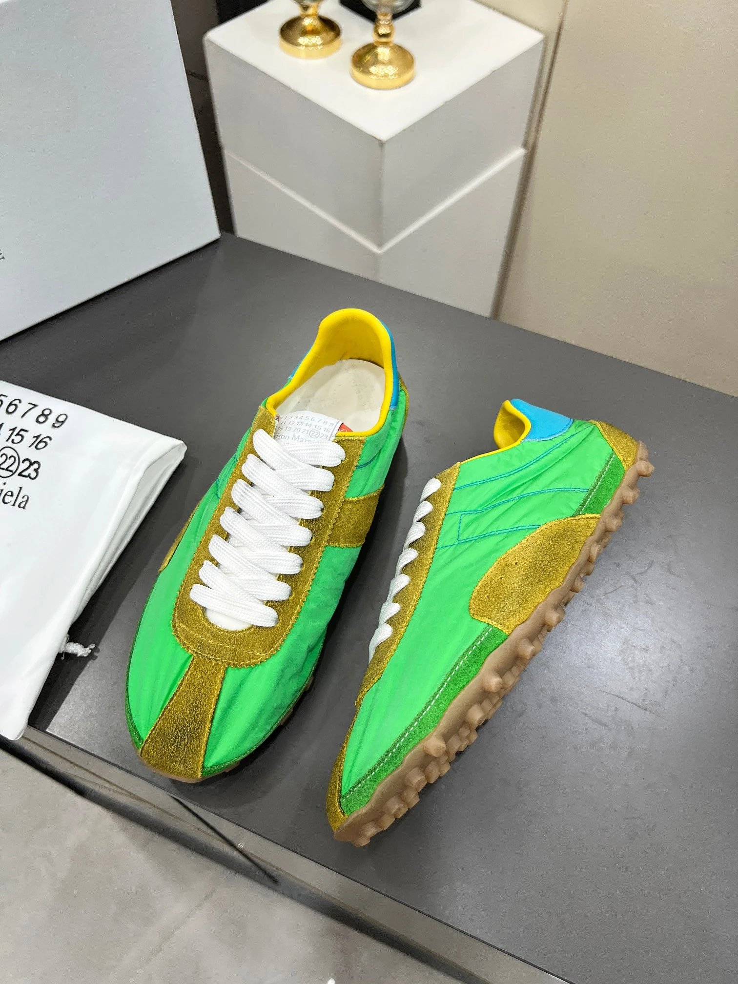 Maison Margiela MM6 Sinters Trainers Green - Gallery Image 4 - Detailed View