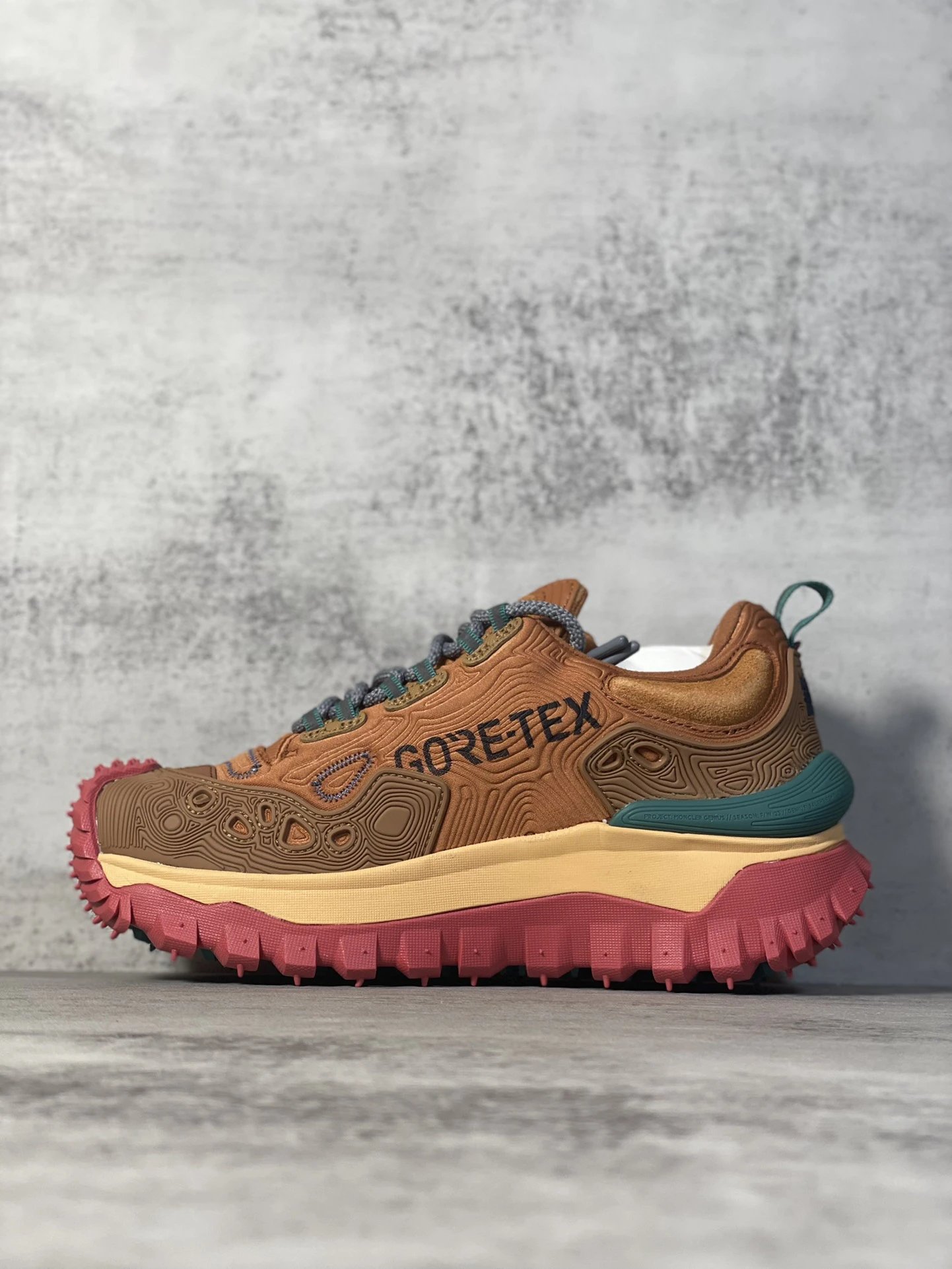 Moncler Trailgrip GTX Hiking Shoes Brown - Gallery Image 2 - Detailed View