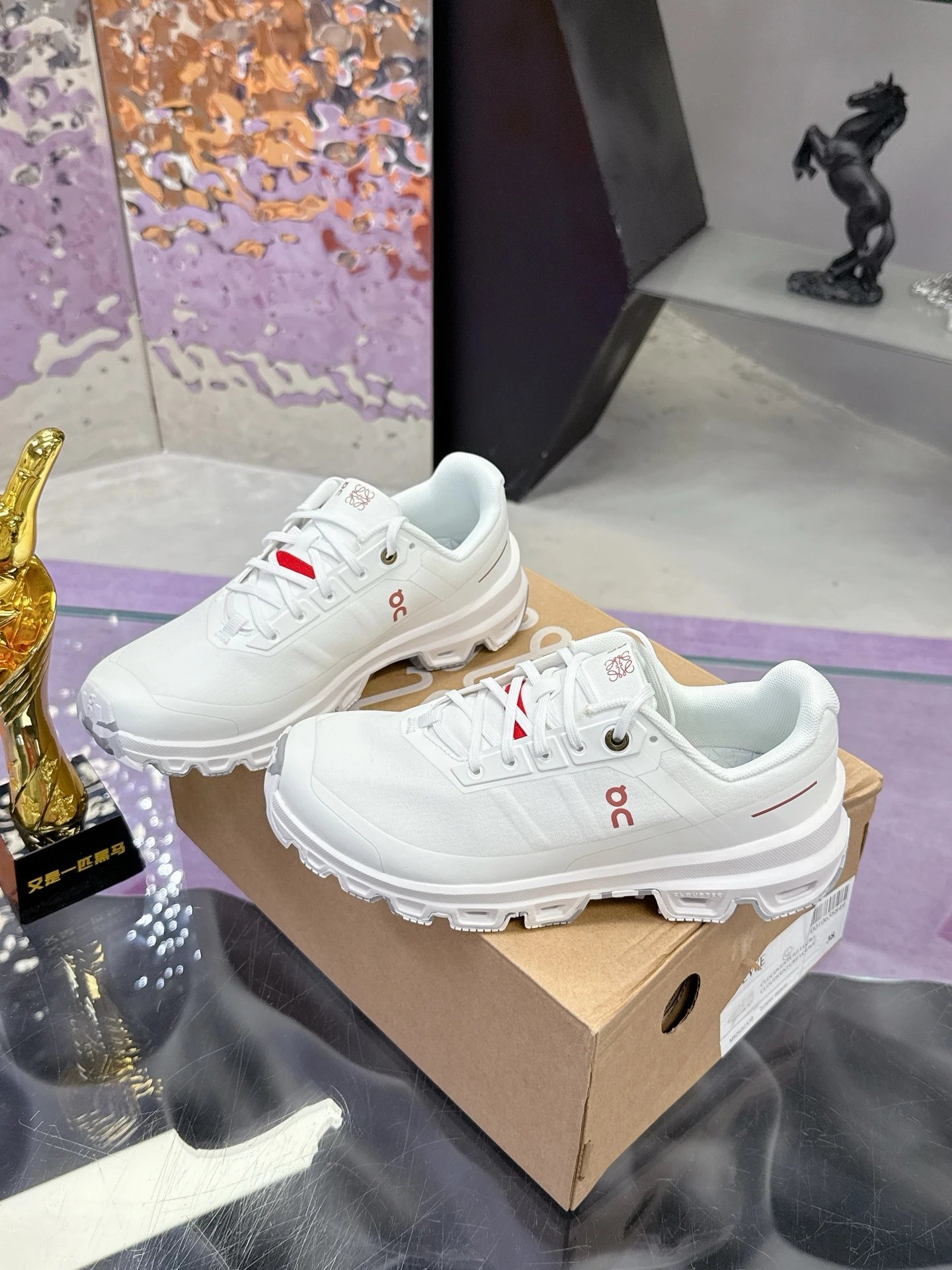 Loewe x On Running 3.0 Cloudtilt White Sneakers - Gallery Image 3 - Detailed View