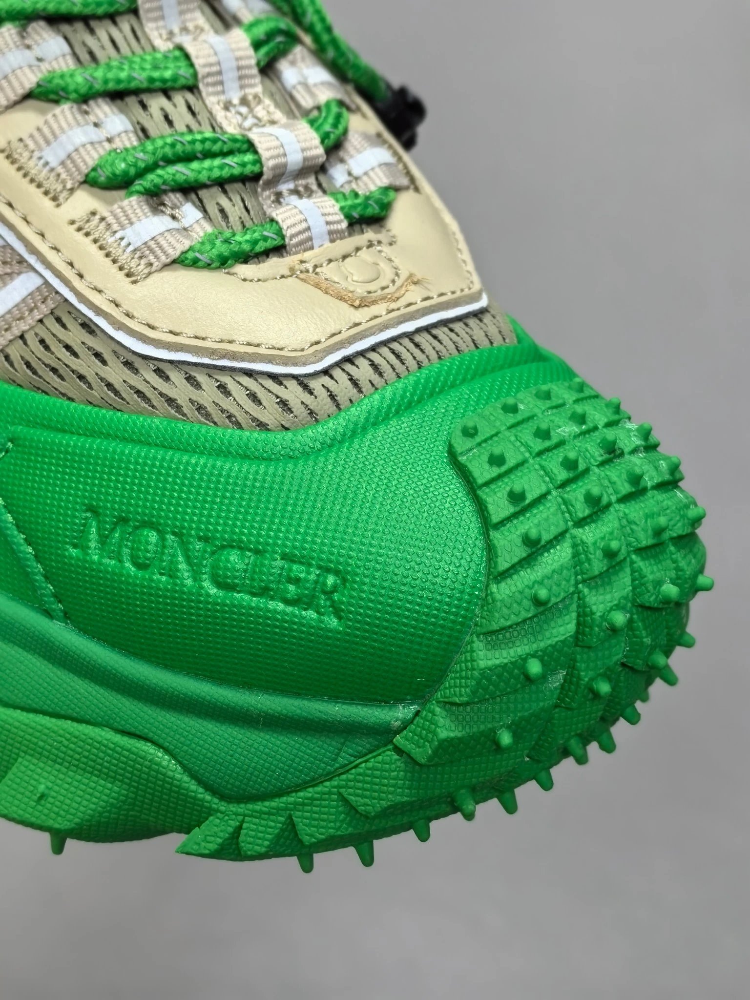 Moncler Trailgrip GTX Rubber Sneakers Green - Gallery Image 4 - Detailed View