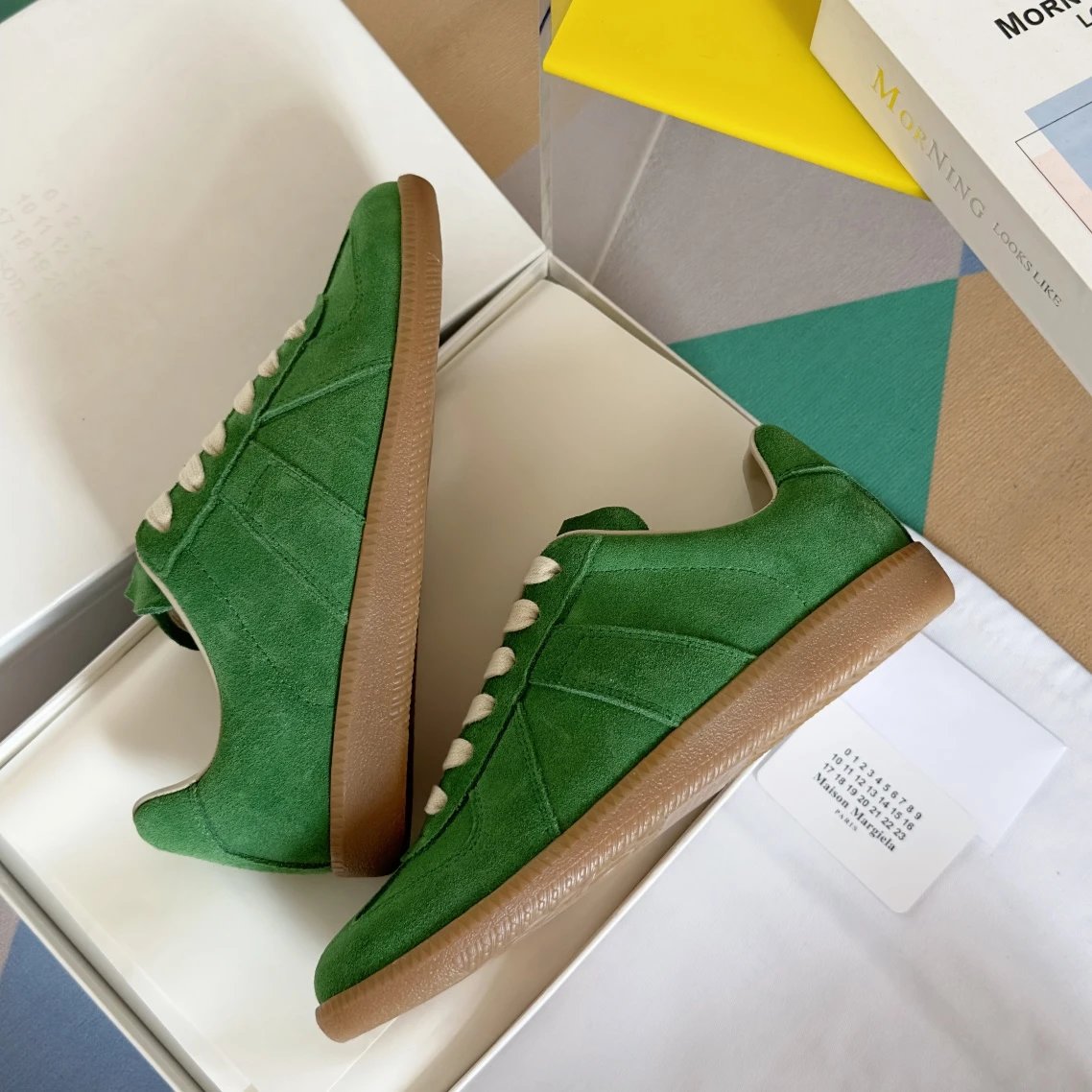 Maison Margiela MM6 German Trainers Green - Gallery Image 6 - Detailed View