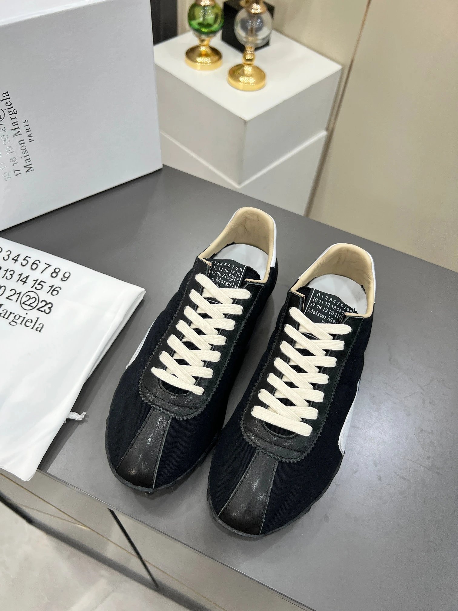 Maison Margiela MM6 Sinters Trainers Black - Gallery Image 3 - Detailed View