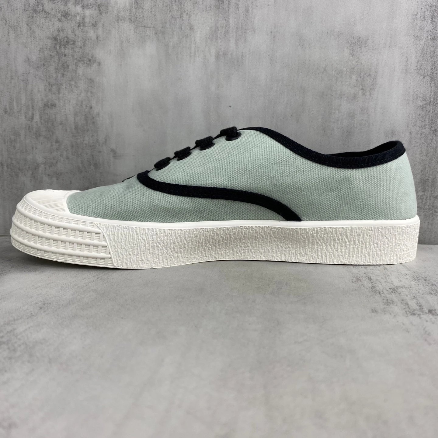 Vintage Canvas Low Top Sneakers with Rubber Sole Mint Green - Gallery Image 7 - Detailed View