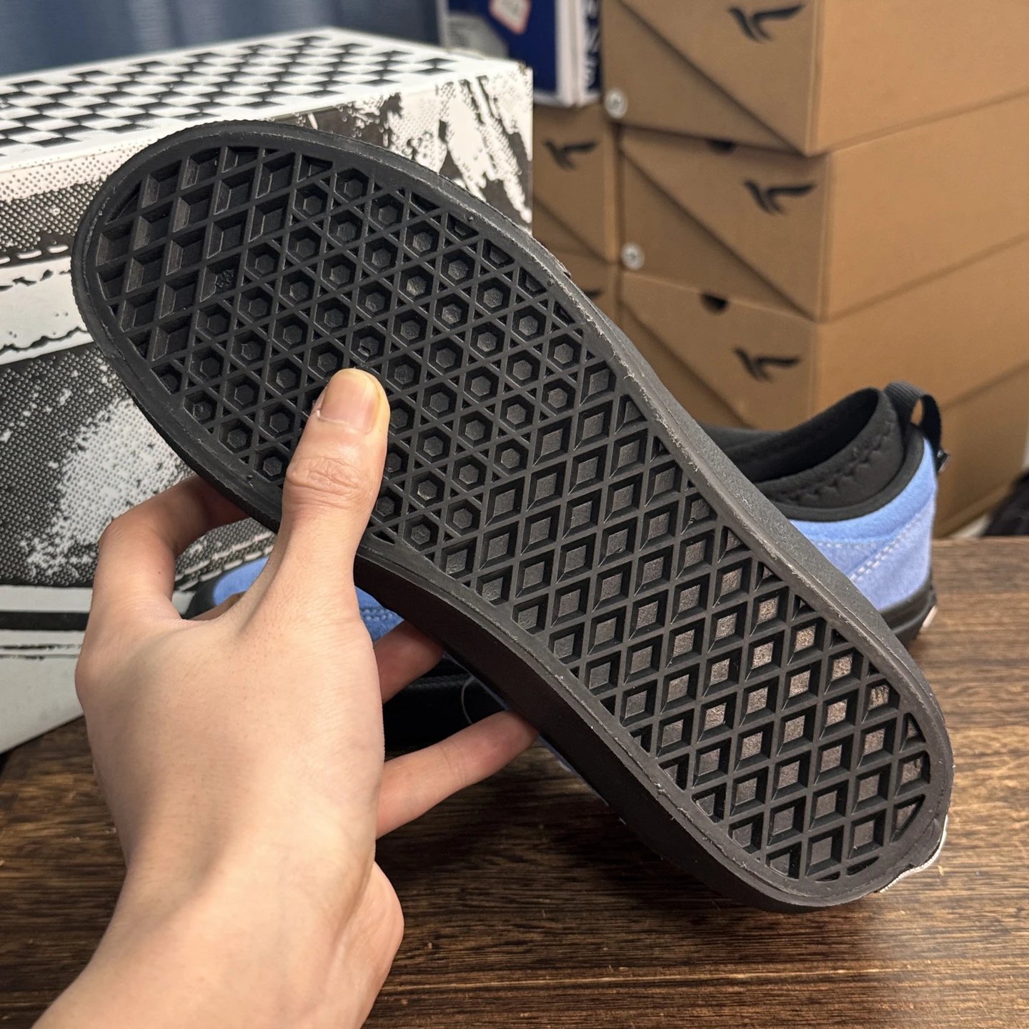 Low Top Suede Skate Shoes Sapphire Black - Gallery Image 8 - Detailed View