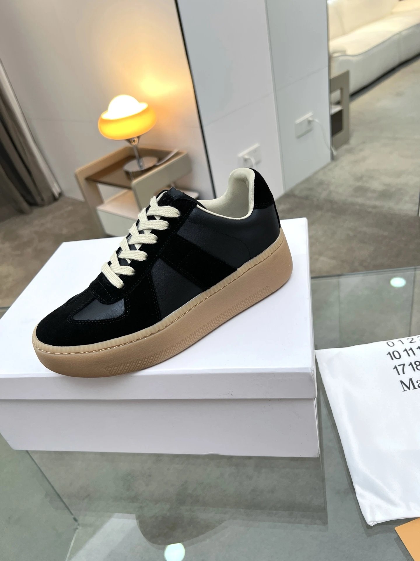 Maison Margiela MM6 Thick Bottom Sneakers Black - Gallery Image 5 - Detailed View