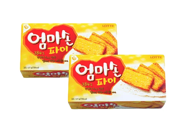 韩国直邮 韩国乐天lotte 妈妈手手工千层酥饼干127g 包税包邮