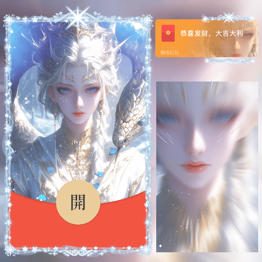 【卡密兑换】微信红包封面『蛇域神女ng』官方卡密丨端内兑换丨24小时自助提卡！