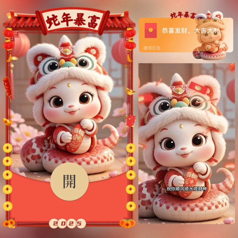 【红包封面】蛇年暴富/异形动态