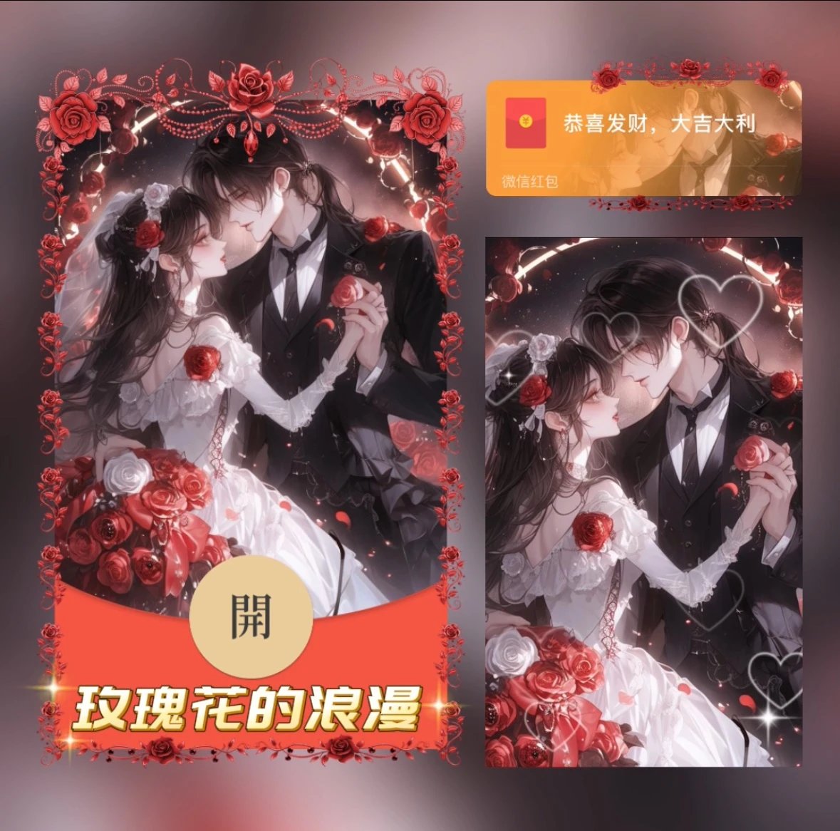 【红包封面】玫瑰花的浪漫/异形动态