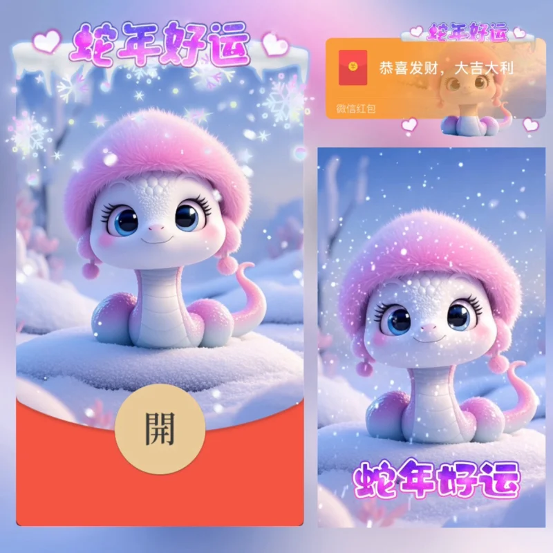 【卡密兑换】微信红包封面『蛇年好运』官方卡密丨端内兑换丨24小时自助提卡！
