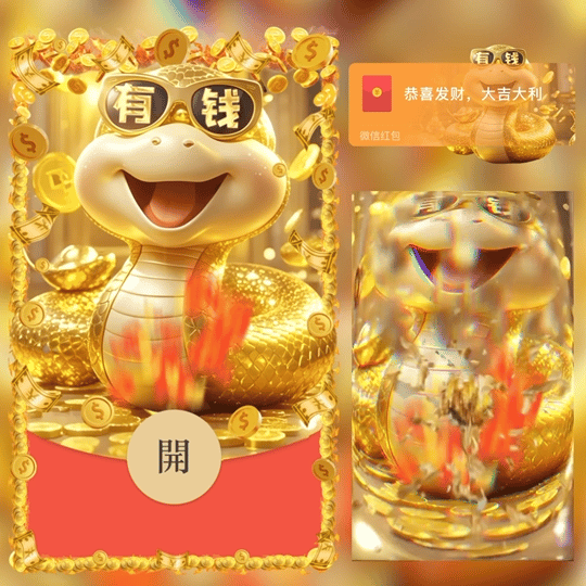 【红包封面】蛇年暴富M
