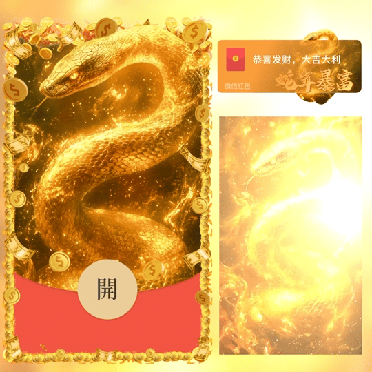 【红包封面】蛇年暴富2M