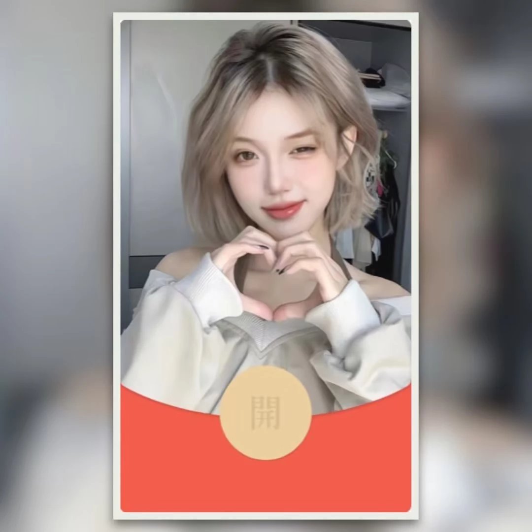 【红包封面】DD比心女孩/动态音乐