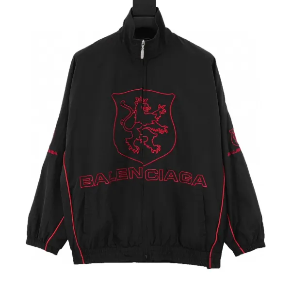 Balenciaga Shield Logo Windbreaker Beige Jacket - 11